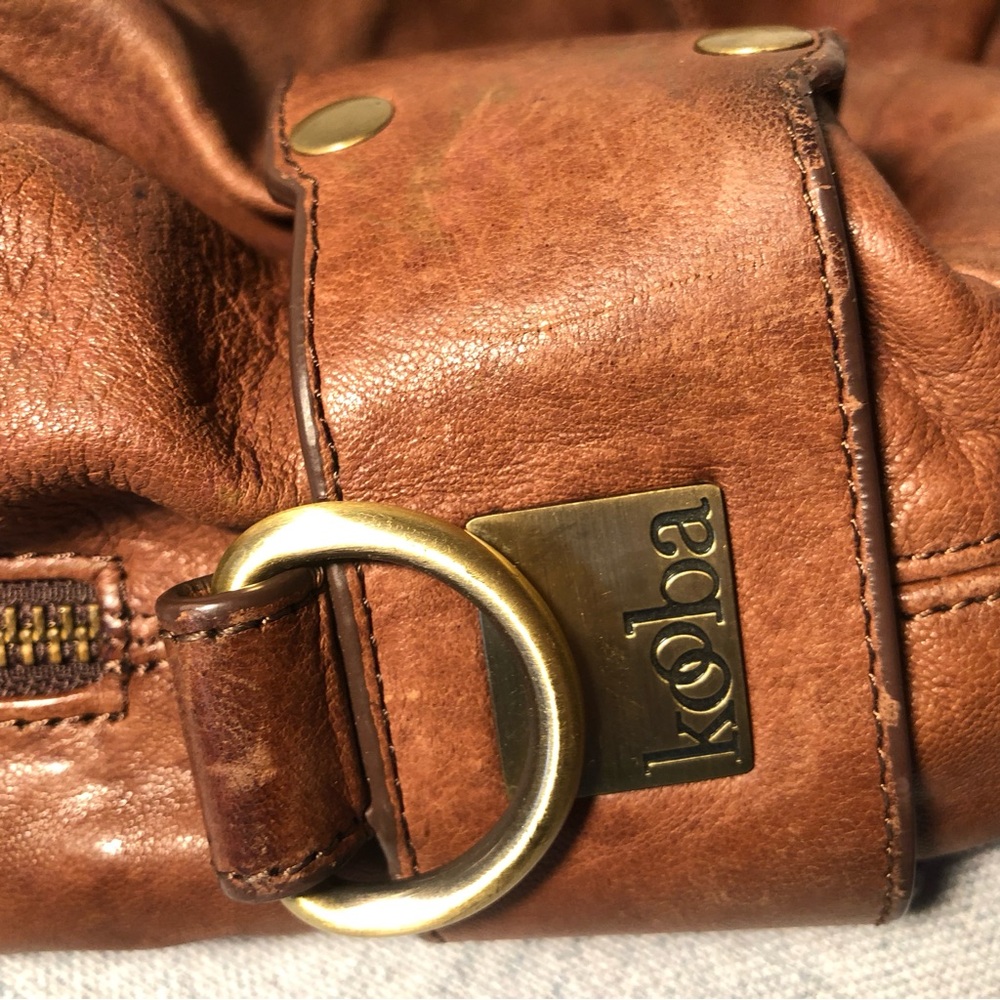 Kooba Brown Leather Bucket Bag with gold hardware - Picture 14 of 15